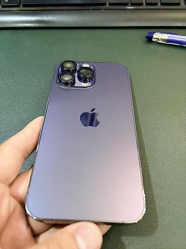 aphone 12: IPhone 14 Pro Max, Б/у, 512 ГБ, Deep Purple, Защитное стекло, Чехол, Кабель, 80 % — 5