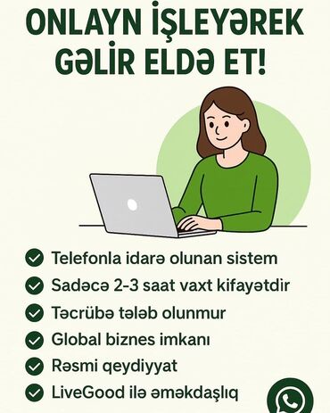 i̇ş vakansiya: Evdən çıxmadan onlayn işləyərək gəlir əldə etmək imkanı. Telefonla