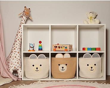 игружки: Детский модульный стеллаж с 6 открытыми ячейками - Компактный — 1