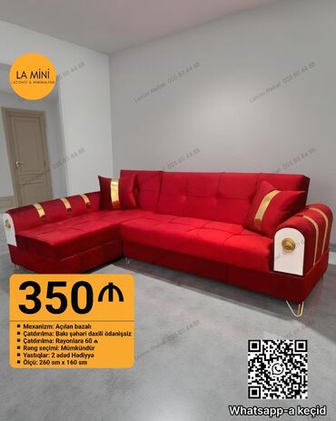 qizlar ucun hediyyeler: Künc divan, Açılan, Bazalı, Vеlur parça, Şəhərdaxili pulsuz çatdırılma