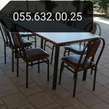 Sifarişlə masa və oturacaq dəstləri: Kvadrat masa, Mətbəx üçün, Qonaq otağı üçün, Dəhliz üçün, 4 nəfər, Açılmayan, İran, 3 il zəmanət — 3