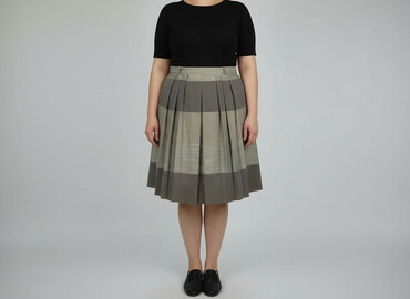spódnice plisowane w panterkę: Roger's, Women`s skirt, size XL