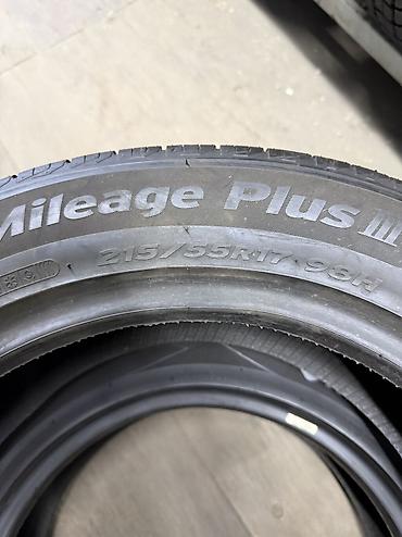 aeolus e70: Шины 215 / 55 / R 17, Лето, Б/у, Пара, Легковые, Корея, Hankook — 4