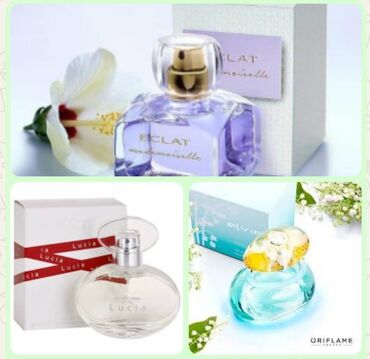qarin ve bel piylerini eritmek: " Eclat Mademoaselle "," Lucia", " Elvie" 50 ml. Oriflame. Her biri 23
