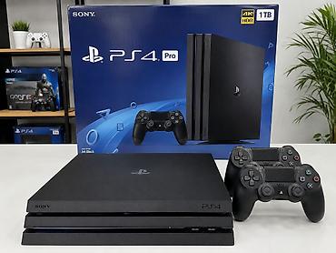 plastation klub: Sony PlayStation 4 Pro – 1TB (Jet Black) Butun mehsullar qutuda — 2