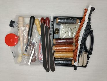 Курсы шитья: Набор по работе с кожей. пробойники, кромкорезы, стикер, ножницы — 49