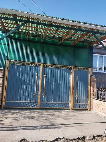 Распашные ворота: Кованые ворота и секции забора - Двухстворчатые распашные ворота из — 2