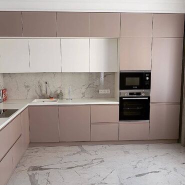 Sifarişlə mətbəx mebeli: Sifarişlə mətbəx dəsti, Özü çəkən petlələr, MDF, Kredit yoxdur, Pulsuz çatdırılma — 13