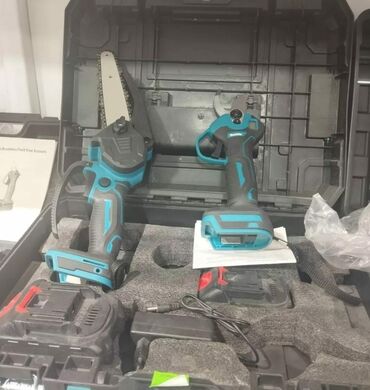 тоо кирпич: Akkumulyatorlu bağ dəsti – elektrik budama qayçısı və mini zəncirli