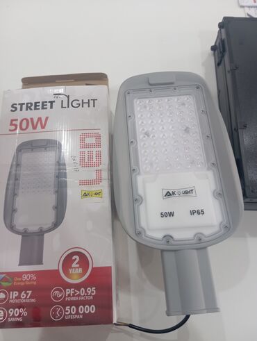 Çilçıraqlar: AK Light markalı 50W gücündə LED küçə işığı, IP65 qoruma dərəcəsinə