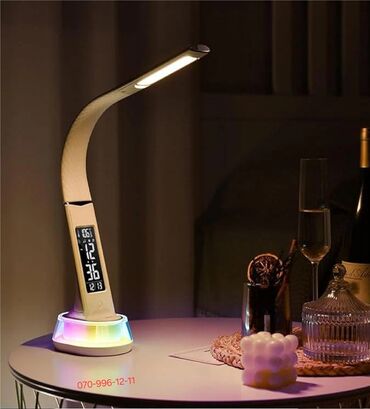 Stol lampaları: Stolüstü saat lampa Masaüstü lampa Table Lamp Ambient light🌈 Touch