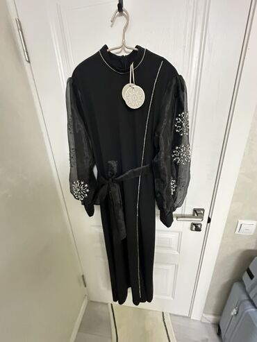 Повседневные платья: Повседневное платье, Осень-весна, Длинная модель, 3XL — 8