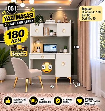 Düz masa, Stulsuz, Polkalı, Siyirməli lalafo.az -da Düz masa, Stulsuz, Polkalı, Siyirməli