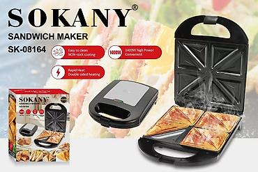 mak: Сэндвичница SOKANY SK-08164 - Мощность: 1400 Вт — быстрое — 1