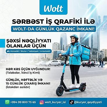 masaj sek: Moto-kuryer tələb olunur, Gündəlik ödəniş, Təcrübəsiz — 1