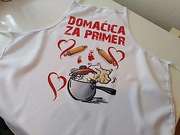 Kuhinjski tekstil: Kecelje stampa po zelji cena 1700din
♦ — 13