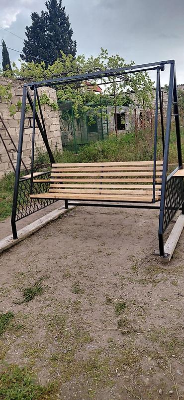 set mebel: Həyətyanı sahələr və bağlar üçün yelləncək skamya - Karkas: qalın — 4