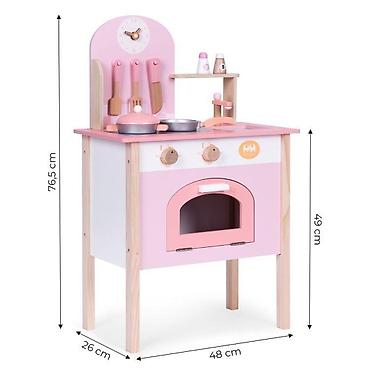 voki toki za bebe: Dečija kuhinja pink sa 8 dodataka, rernom, slavinom i sudoperom – — 5