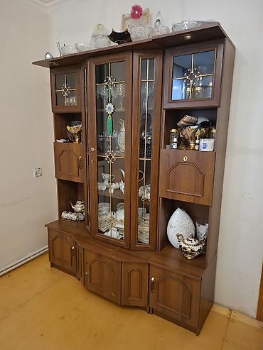 wfaner mebel: Qonaq otağı üçün vitrinalı bufet - Material: ağac teksturalı laminat — 4