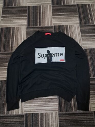 свадебное платье для беременных напрокат: Мужская толстовка, L, Supreme, Б/у, цвет - Черный