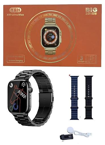 x99: Kateqoriya: Smart saatlar Brend: No Brand Model: X99 Ultra Max Black — 1