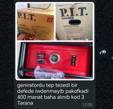Cтремянки: P.I.T. benzinli generator – 2800W Xüsusiyyətlər: - Brend: P.I.T. -