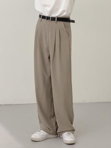 бежевые мужские брюки: Брюки S (EU 36), цвет - Бежевый