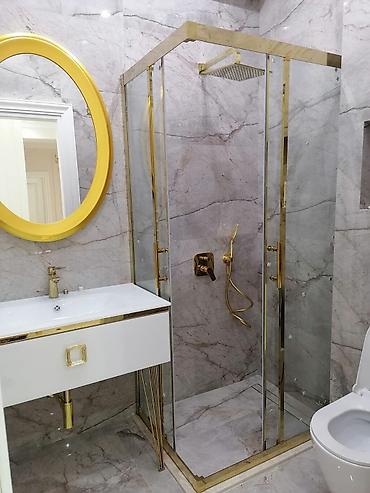 Duş kabinaları, arakəsmələr: Yeni Arakəsmə, Künc üçün, Ödənişli çatdırılma — 29