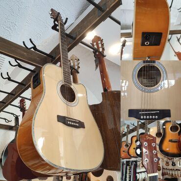 gitara kabel: Elektro akustik gitara Smiger GAH61 N Simlərin sayı: 6 Çanta və kabel