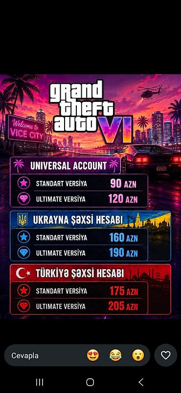 playstation 3 arenda: Grand Theft Auto VI – hesab və versiya seçimləri Təklif olunan — 1