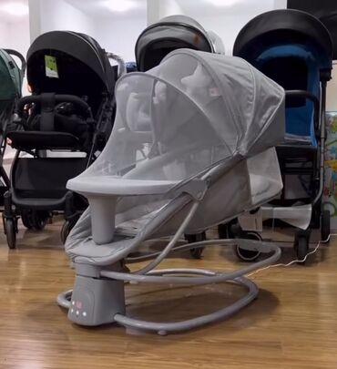 электрический шезлонг для новорожденных: Люлька, Качалка, Металл, цвет - Серый