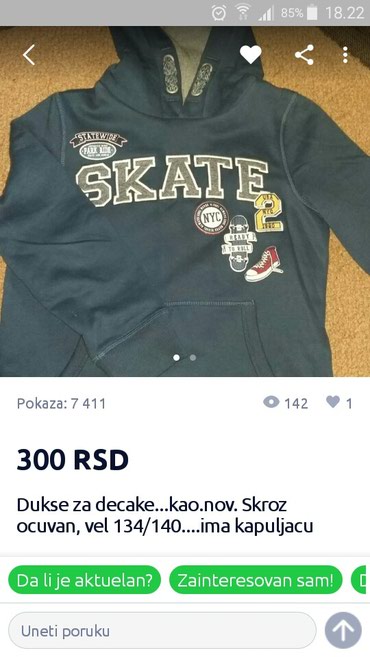 Ostala dečija odeća: Duks za decake na lalafo.rs Duks za decake - Kraljevo