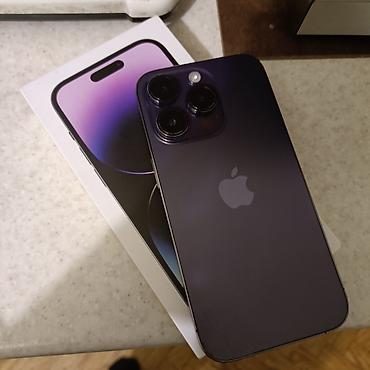 IPhone 14 Pro, 128 GB, Deep Purple, Simsiz şarj, Face ID, Sənədlərlə
