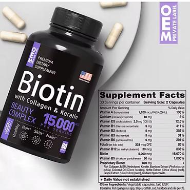 Витамины и БАДы: США для волос кожи ногтей суставов Биотин с коллагеном и кератином — 8