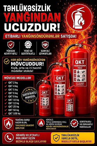 Yanğınsondurmə balonları 🧯 Ev, ofis və avtomobil üçün sertifikatlı və