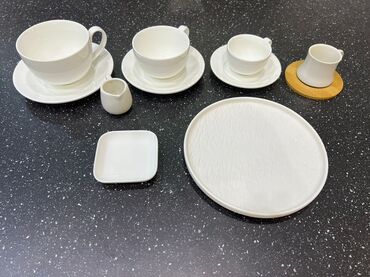 Chery: Çay dəsti, rəng - Ağ, Keramika