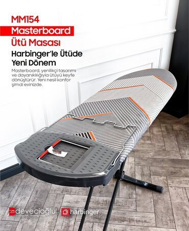 Məişət əlcəkləri: Ütüləmə lövhəsi "Devecioglu Harbinger Masterboard MM154" 140×40 sm
