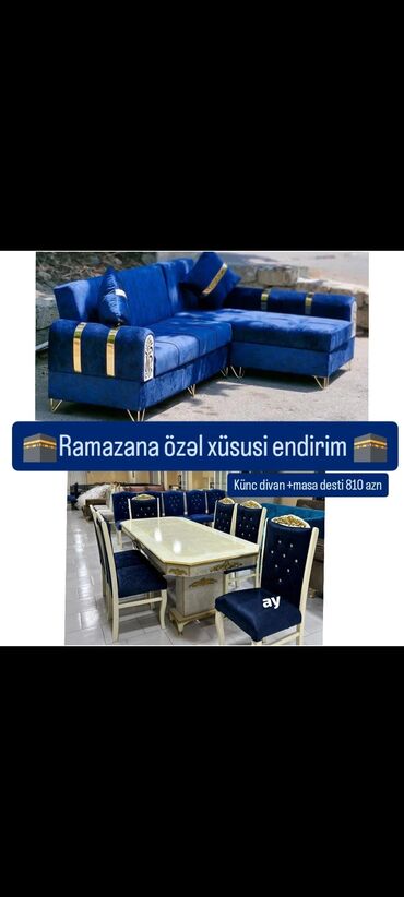 Peçlər və kaminlər: *künc divan* *masa desti* Yeni sifarişlə hazırlanır ✔️ rəng seçimi var