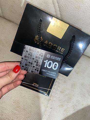 saatlar satisi: Adore Cosmetics hədiyyə kartı 100 manatliq, satilir 80 manata — 2