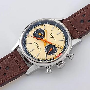 Ručni satovi: Sugess Chrono Heritage S387 - Bež - 40mm (SeaGull ST1901) — 9