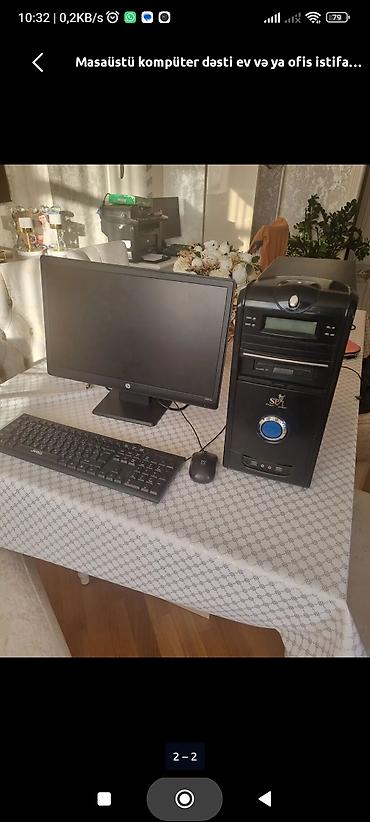 Masaüstü kompüter dəsti və çoxfunksiyalı printer Kompüter dəsti: - HP