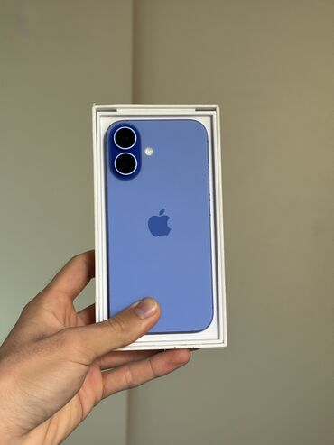 купить айфон 6 в рассрочку: IPhone 16, Колдонулган, 128 ГБ, Blue Titanium, Куту, 90 %