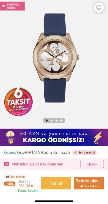 Qol saatları: İşlənmiş, Qol saatı, Guess