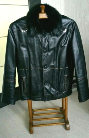 дубленка мужская натуральная: Куртка 5XL (EU 50), 6XL (EU 52), цвет - Черный