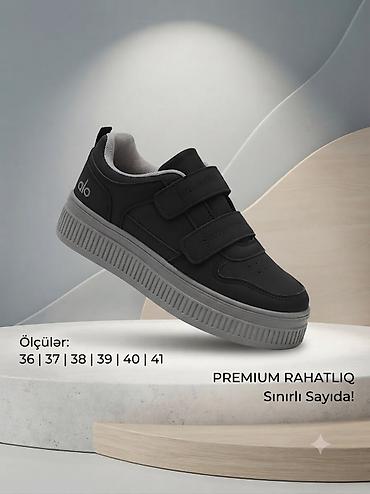 ağ krasofka: Qara rəngdə idman üslublu gündəlik ayaqqabı - Premium rahatlıq üçün — 1