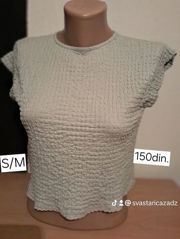 Majice kratkih rukava: Zara, S (EU 36), Saten, bоја - Šareno — 24