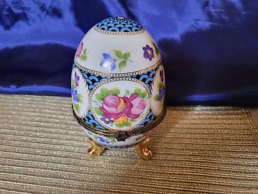 koktel set: Kutija nova za nakit,porcelanska Limoges by Vicko iz 80/90ih.god — 2