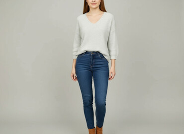sukienki sweterkowe plus size: Women`s sweater, size S (EU 36)