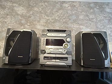 ses gucledirci: Panasonic mini audio sistemi – tam komplekt (mərkəzi blok + 2 akustik — 1