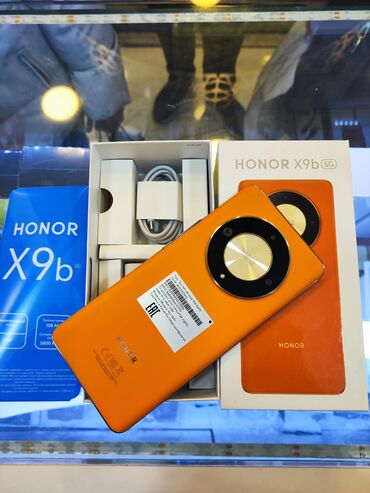 telefon ucun flash kart: Honor X9b, 256 GB, rəng - Narıncı, Zəmanət, Sensor, Barmaq izi